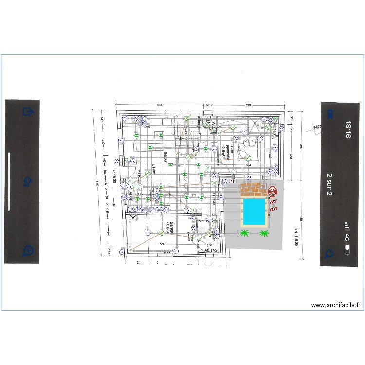 Plan ELEC QUENTIN RDC. Plan de 0 pièce et 0 m2