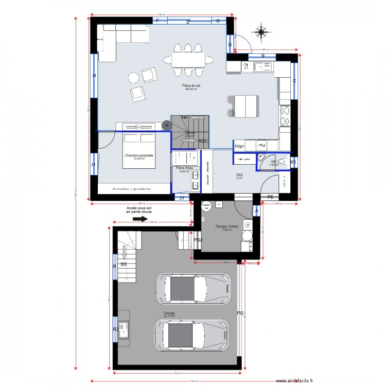 Projet RDC version 6. Plan de 0 pièce et 0 m2