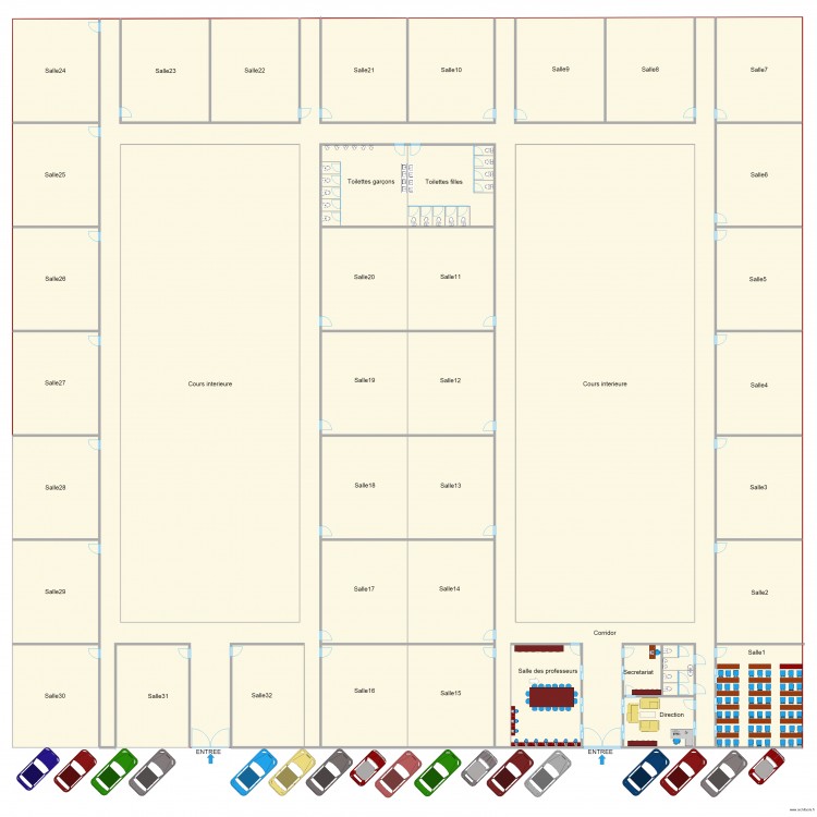 Q10 ecole complete frame. Plan de 0 pièce et 0 m2