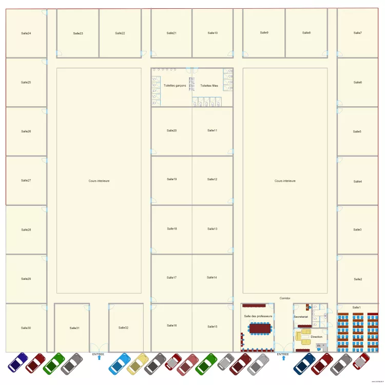 Q10 ecole complete frame. Plan de Q10 ecole complete frame. Plan de