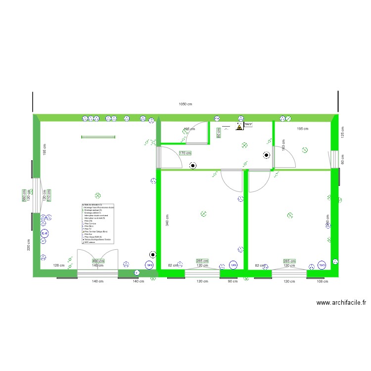 plan électricité. Plan de 0 pièce et 0 m2