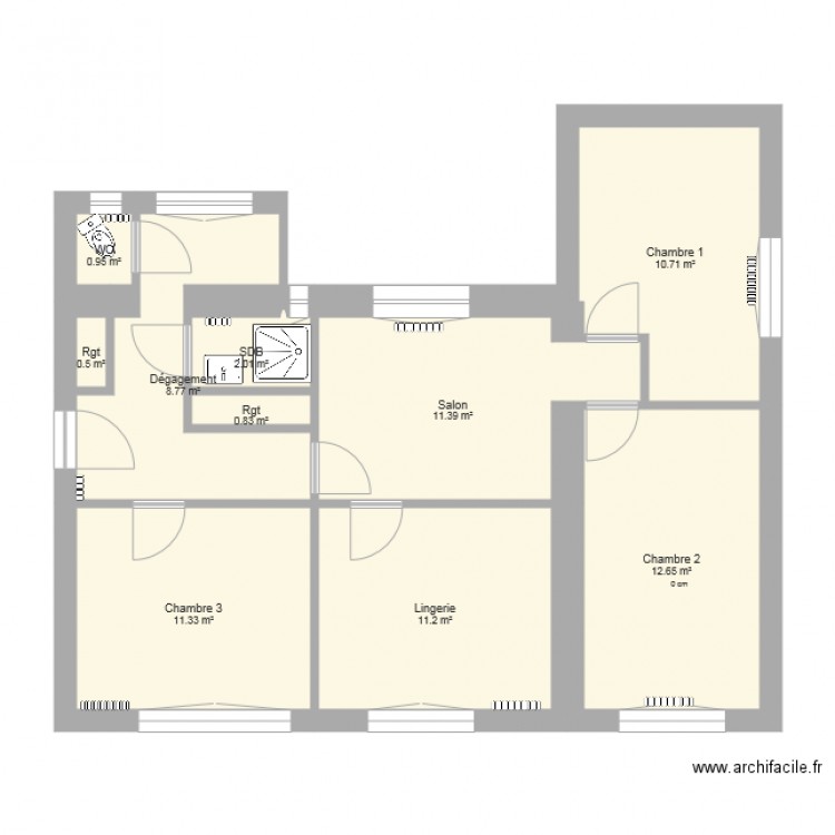 Moreau cs étage. Plan de 0 pièce et 0 m2