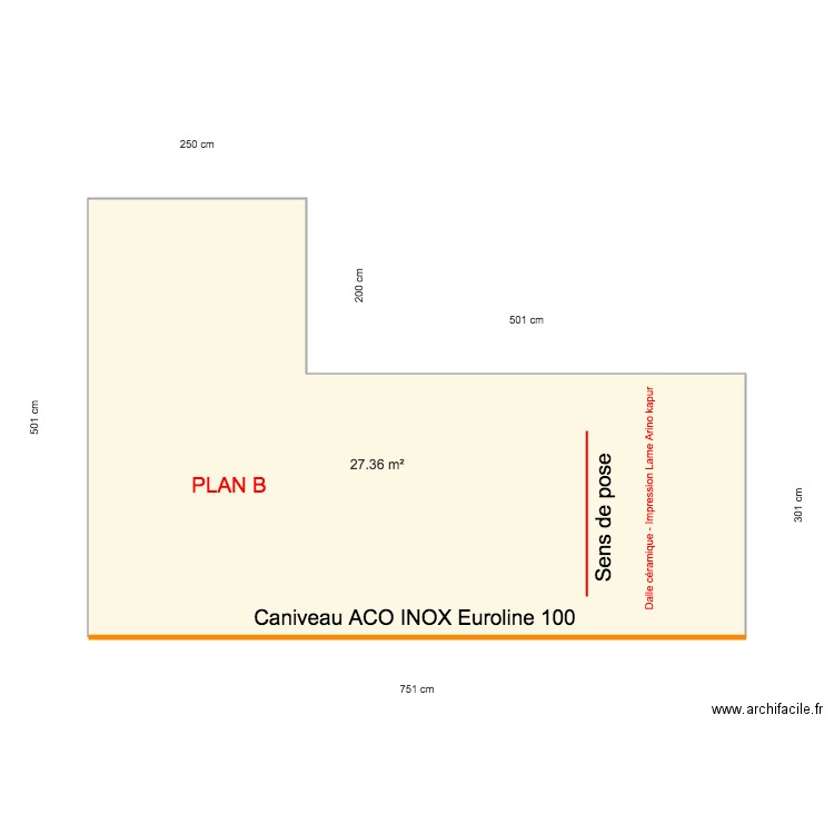 Plan terrasse B. Plan de 0 pièce et 0 m2