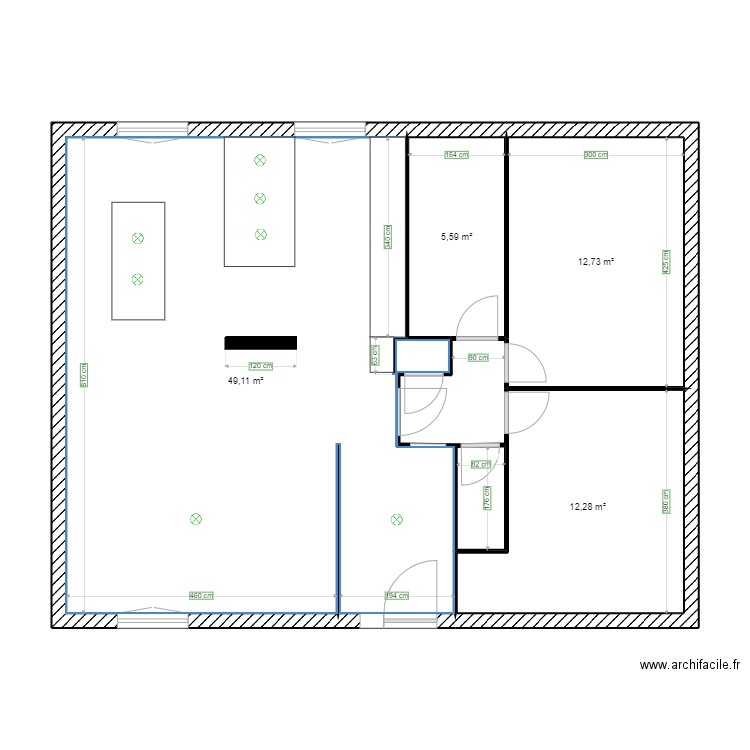Plan état projeté Battut. Plan de 0 pièce et 0 m2