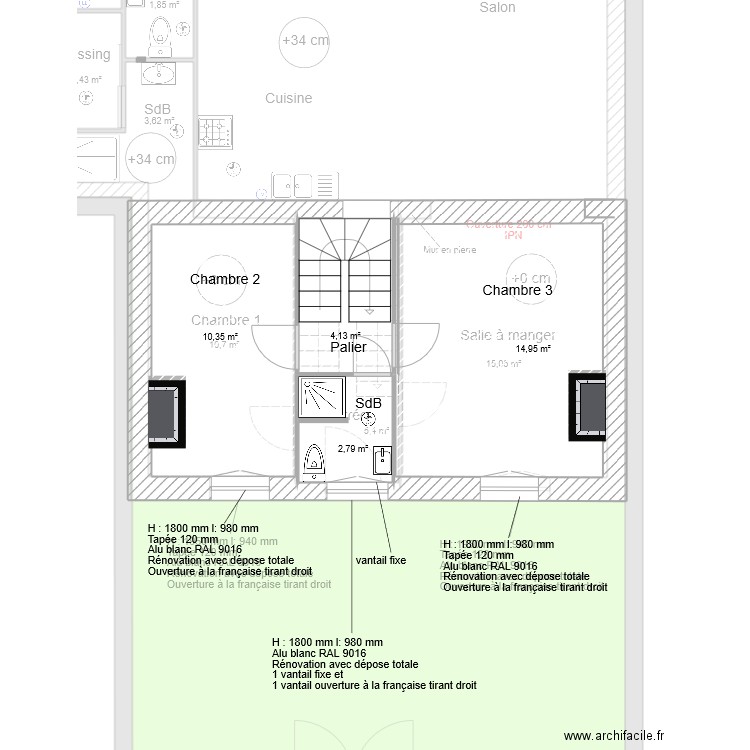 doumerc 2 menuiseries. Plan de 13 pièces et 377 m2