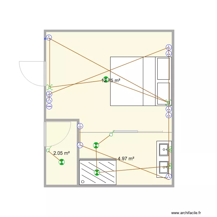 b&eacute;b&eacute; dam. Plan de 
