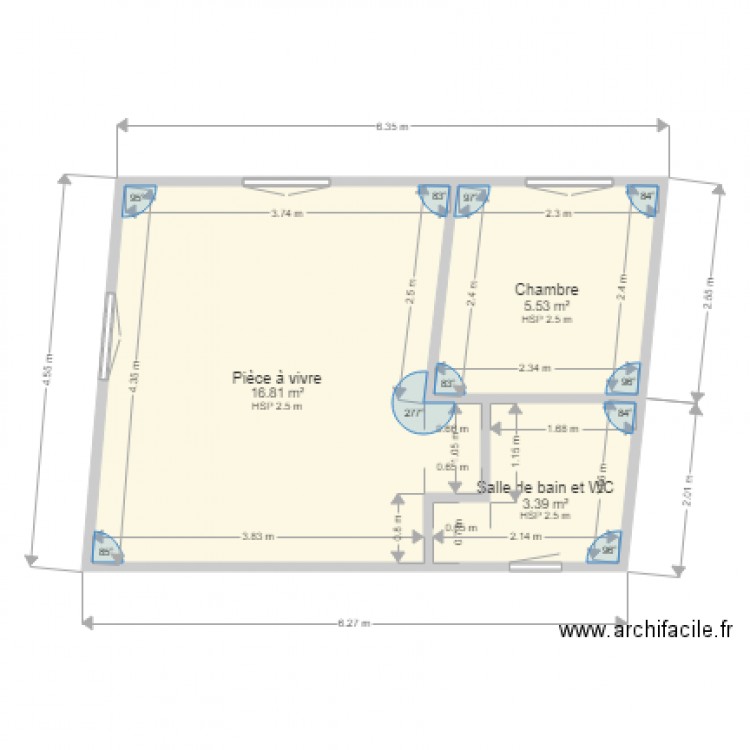 valliere 1er étage . Plan de 0 pièce et 0 m2