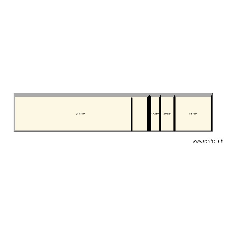 façade pourville. Plan de 0 pièce et 0 m2