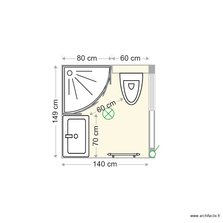 sdb hotel victoria. Plan de 0 pièce et 0 m2