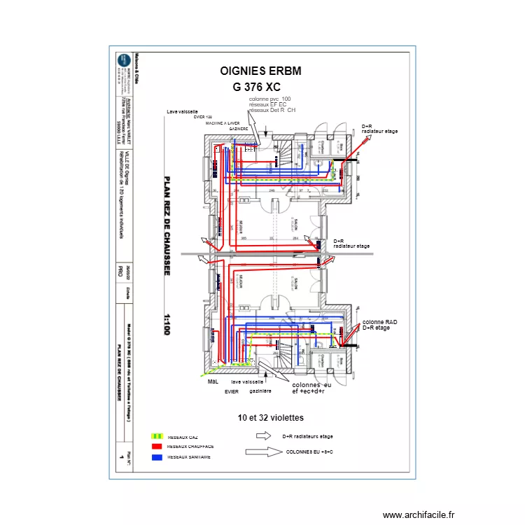ERBM G 376 XC 10+32. Plan de 