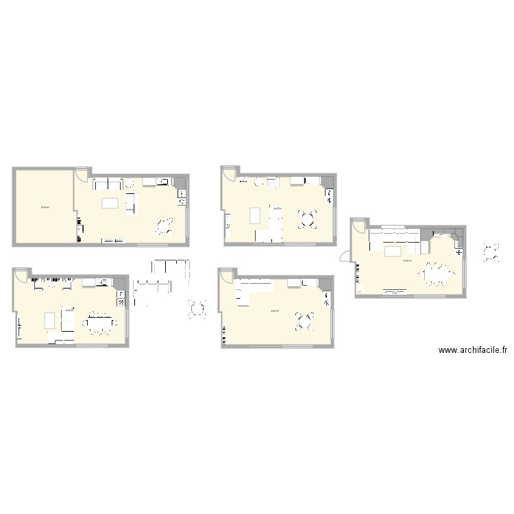 salon. Plan de 6 pièces et 233 m2