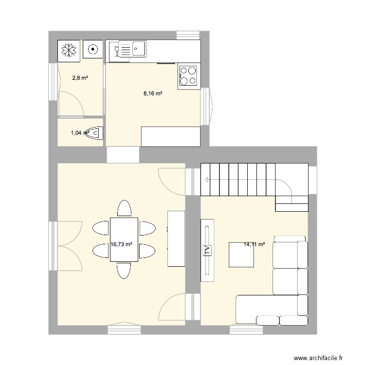 peuthite ghare. Plan de 0 pièce et 0 m2
