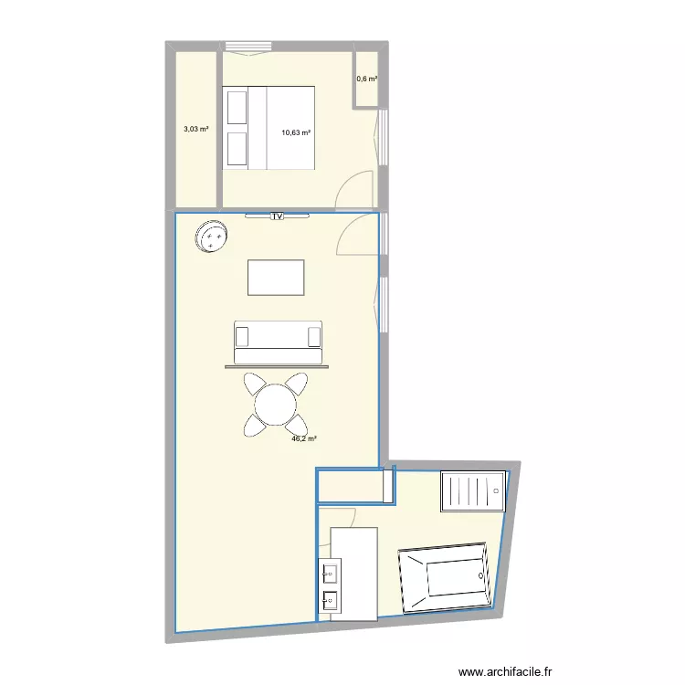 Appt 60m2 scd 2. Plan de Appt 60m2 scd 2. Plan de