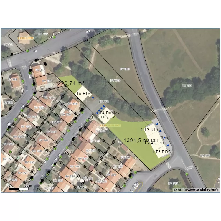 FONTENAY Moulins PSLA 310. Plan de FONTENAY Moulins PSLA 310. Plan de