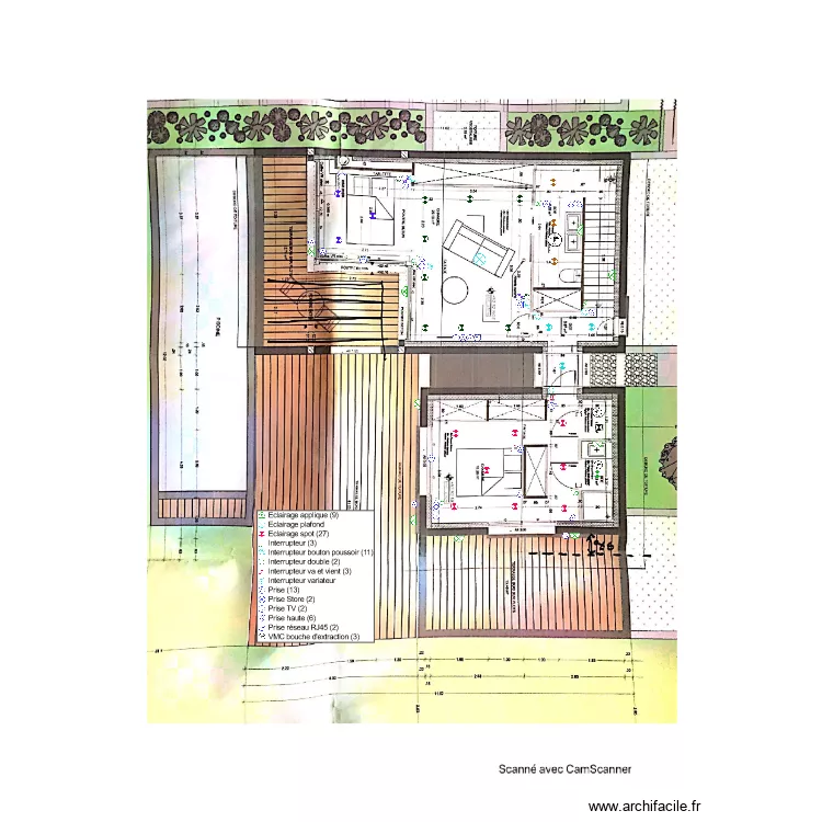 premier etage electrique. Plan de 