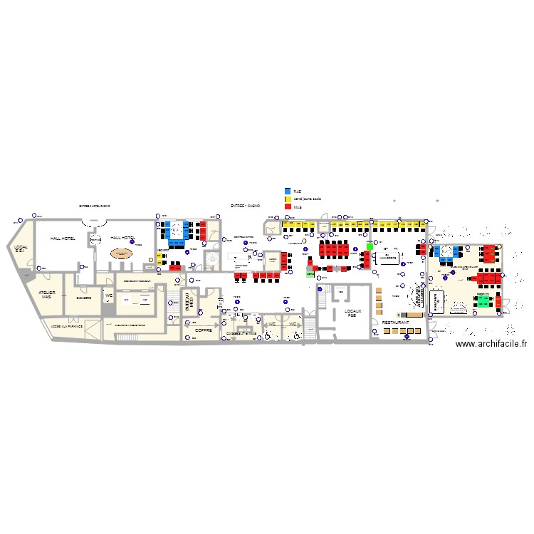 Plan de salle RDC 20 juillet 2018. Plan de 0 pièce et 0 m2