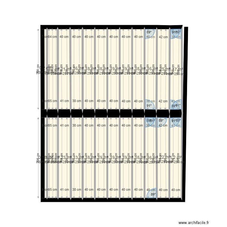 Plancher lambourdage. Plan de 0 pièce et 0 m2