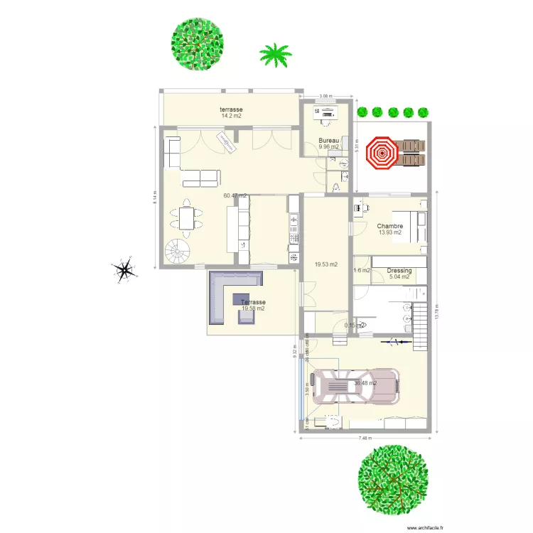 Maison JACKY &eacute;tude 4. Plan de 