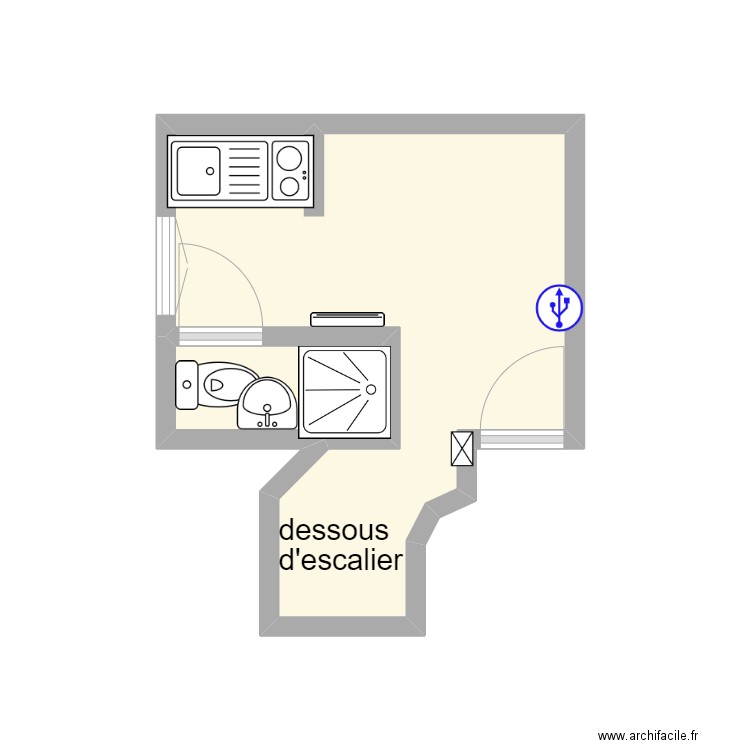61 Rébéval. Plan de 0 pièce et 0 m2