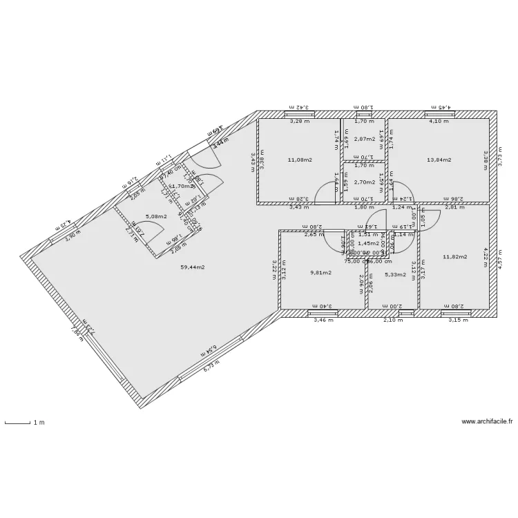 sans garage 2 (bis). Plan de 