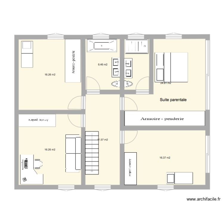 plan maison inversee