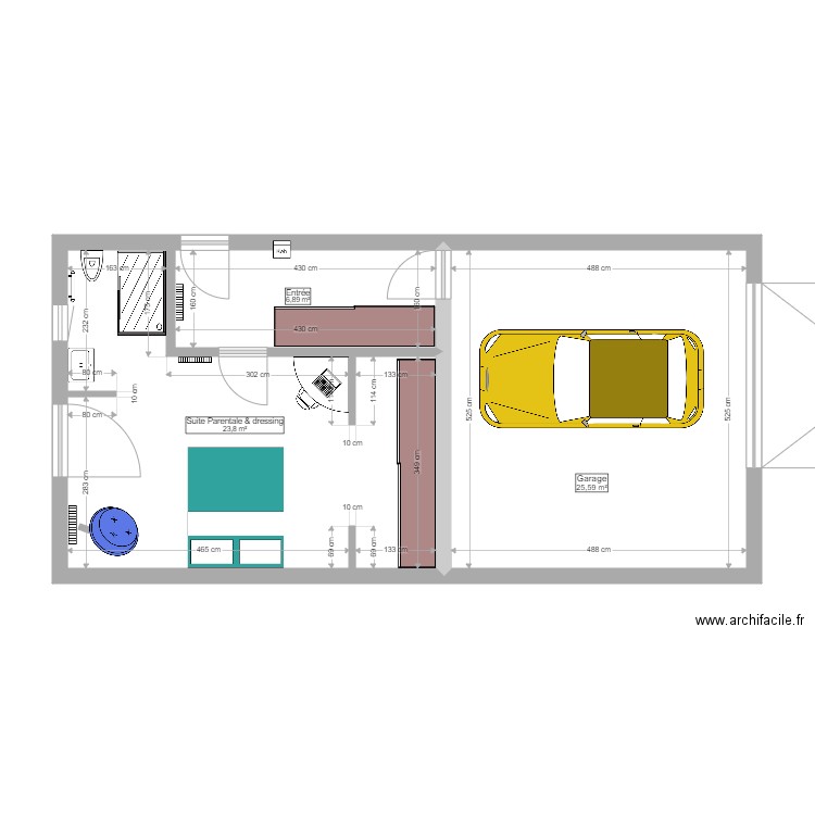 Suite Parentale  Puysserampion. Plan de 0 pièce et 0 m2