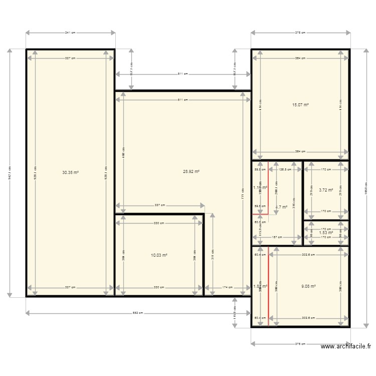 moissac 1. Plan de 10 pièces et 106 m2