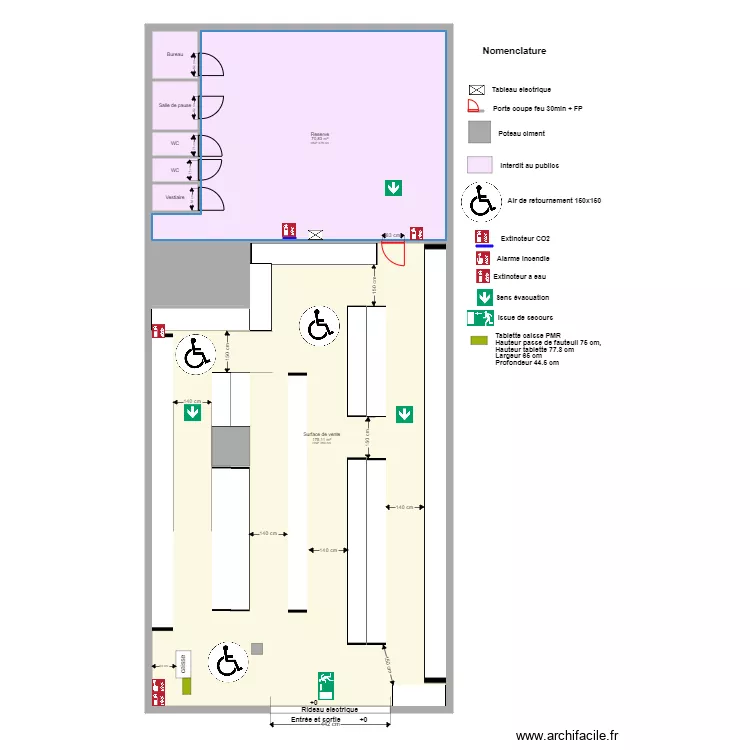 Stock Priv&eacute; apr&egrave;s projet Bercy2. Plan de 