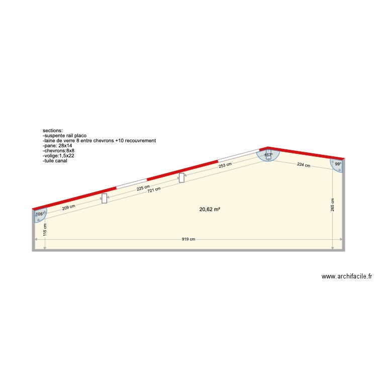 182 ru JP base coupe 1. Plan de 1 pièce et 21 m2