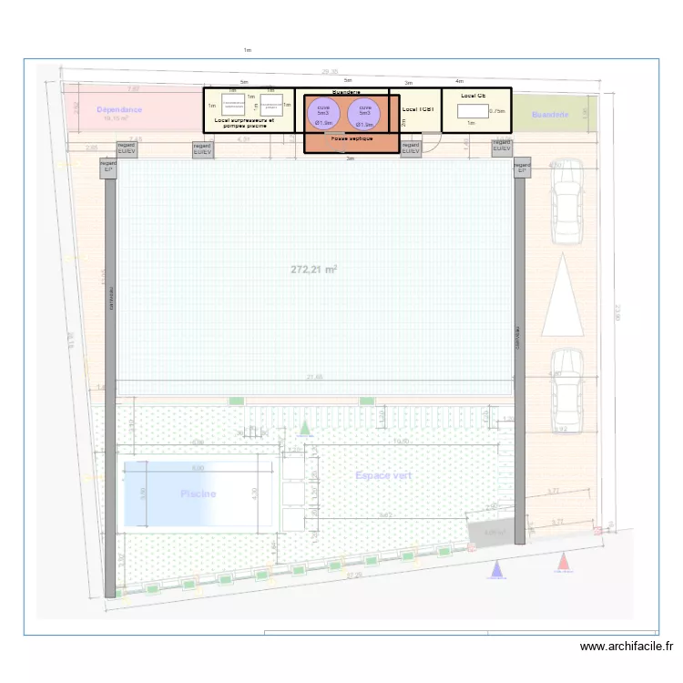 Modifications sur le plan. Plan de 0 pièce et 0 m2
