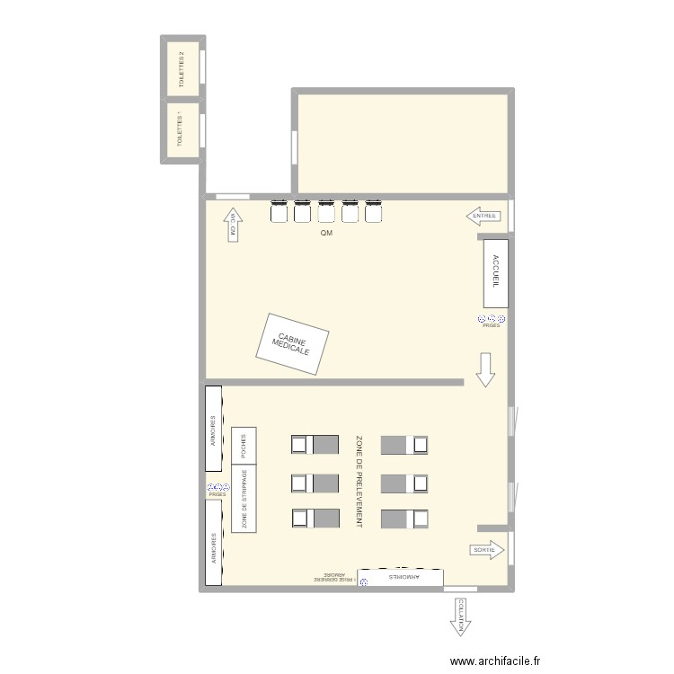DAMPREMY - Espace Citoyen. Plan de 4 pièces et 98 m2