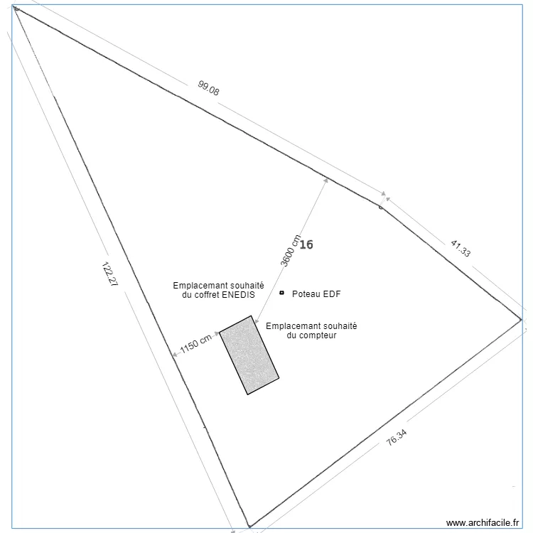 plan de masse cot&eacute;. Plan de 