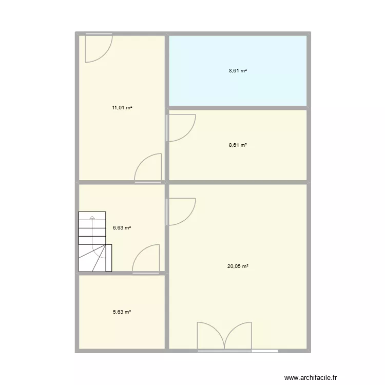 MicSwa cave. Plan de 6  et 61 m²