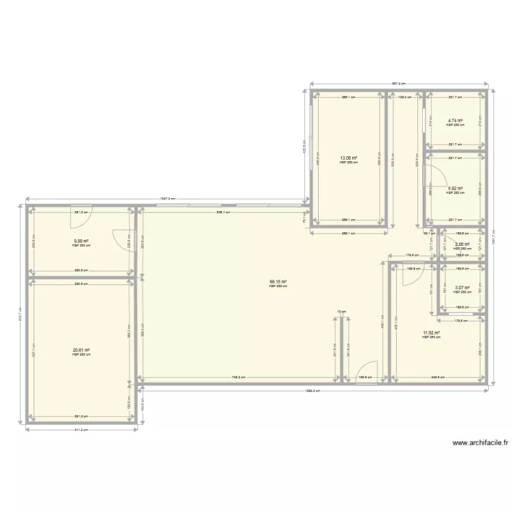 MAISON EN  L 2. Plan de 