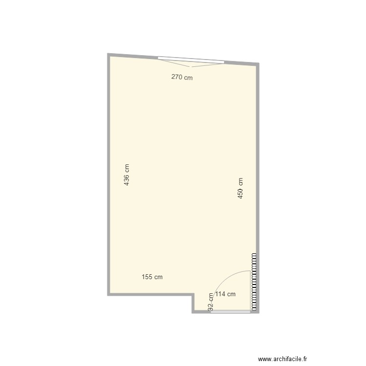 CHAMBRE LINES COTATION. Plan de 0 pièce et 0 m2