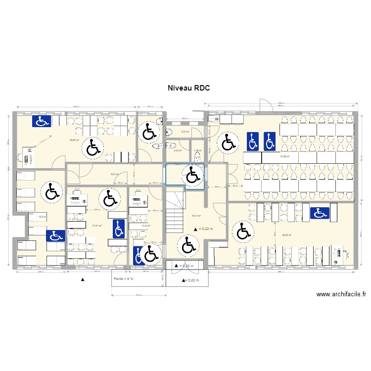 Accessibilité 1  RDC Guillemin. Plan de 0 pièce et 0 m2