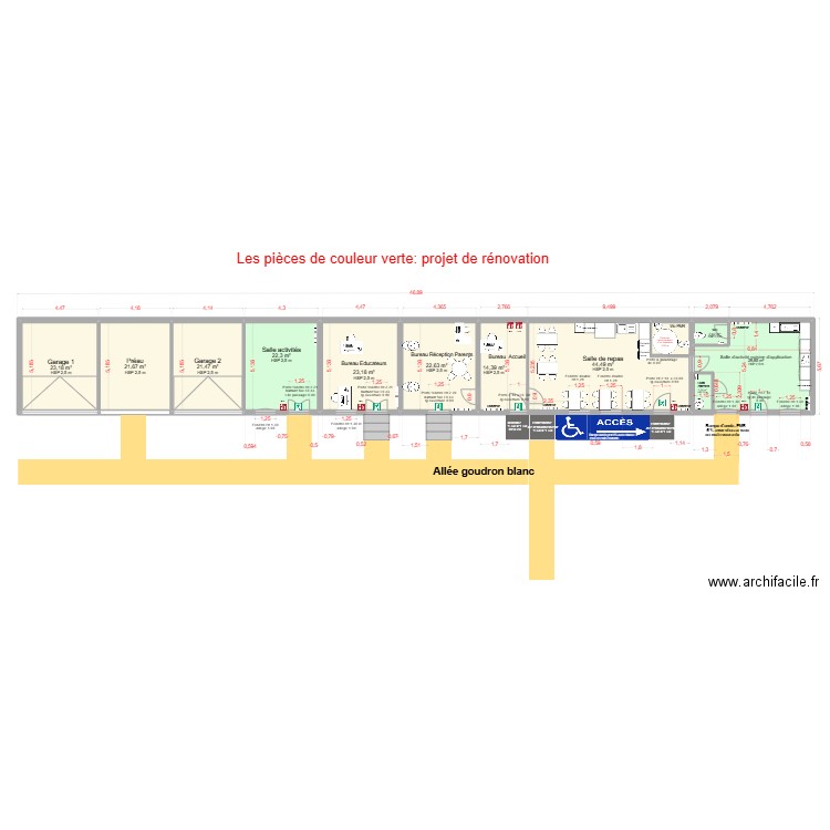 Bâtiment De Lamartine Façade. Plan de 12 pièces et 235 m2