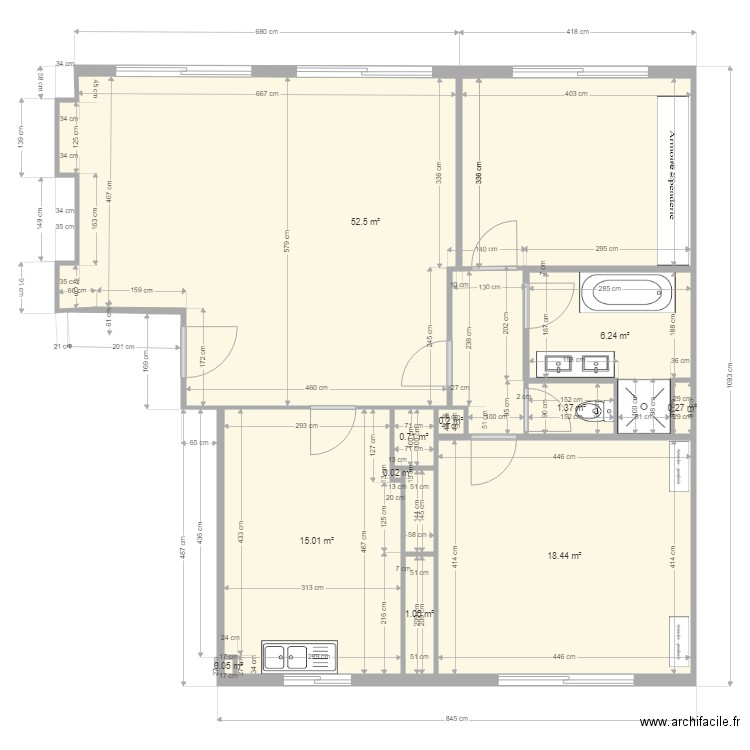 Appartement. Plan de 0 pièce et 0 m2