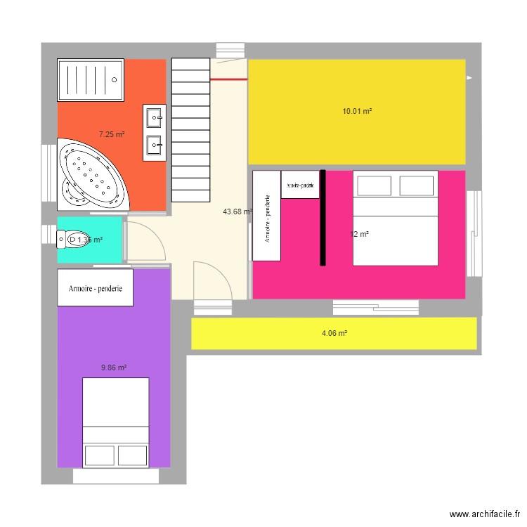 etage1 sdb. Plan de 0 pièce et 0 m2