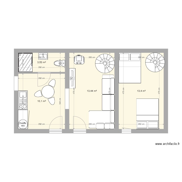 four  a pain. Plan de 0 pièce et 0 m2