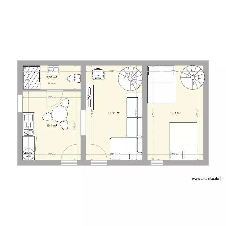 four  a pain. Plan de 