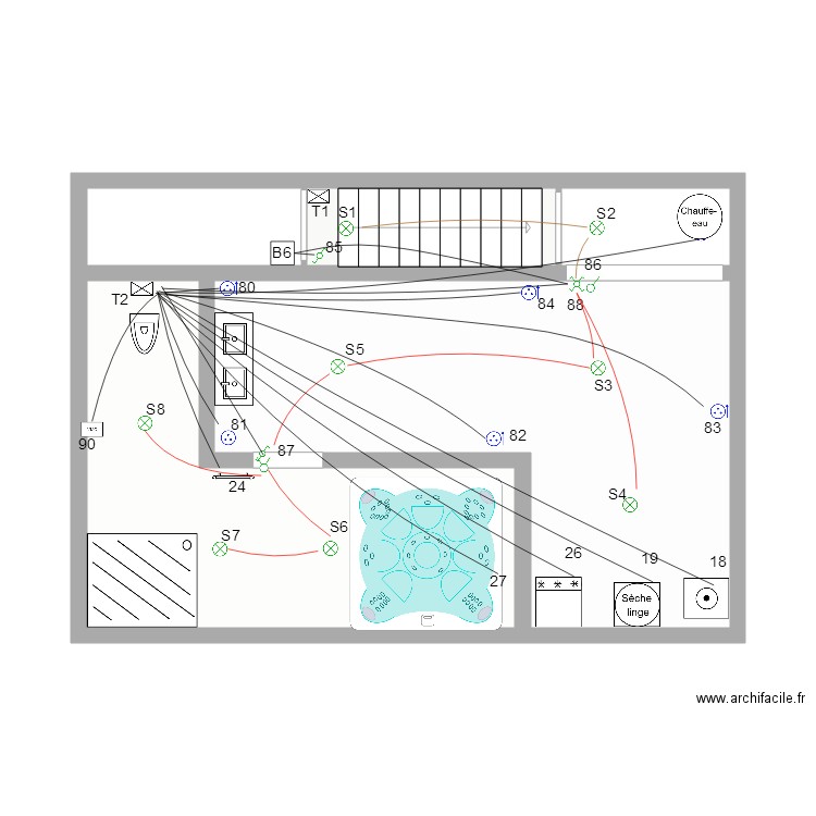 franck sous sol. Plan de 0 pièce et 0 m2