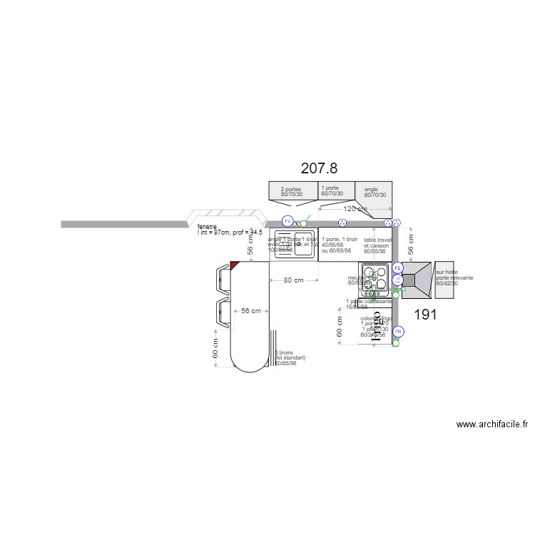 cuisine La Rougerais 2. Plan de 0 pièce et 0 m2