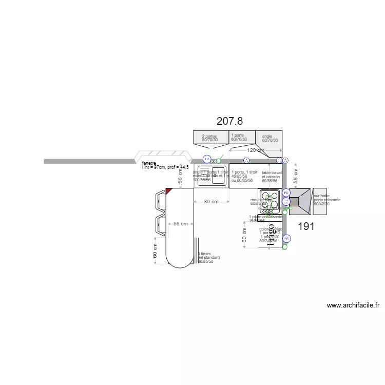 cuisine La Rougerais 2. Plan de cuisine La Rougerais 2. Plan de