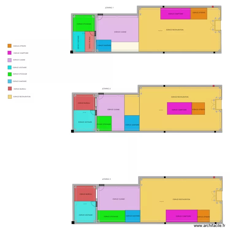 PLAN ZONING N&deg;1 " AFRICAN FRUITY". Plan de 