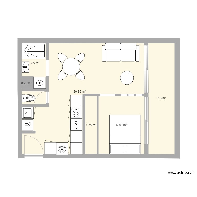 appartvanessmesure. Plan de 0 pièce et 0 m2