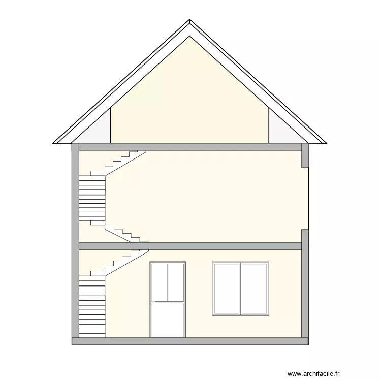 Facade Jardin. Plan de 