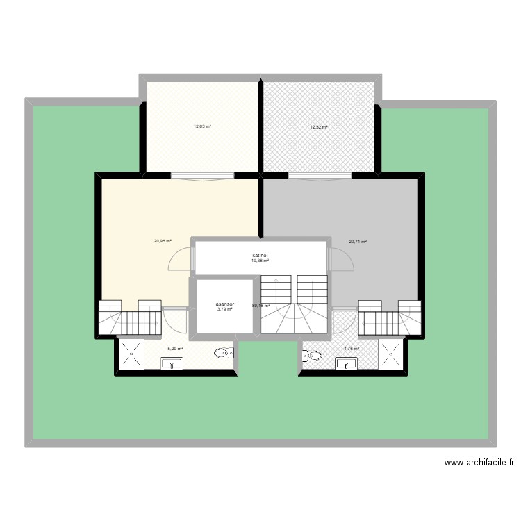  celaliye 1256/5 2+1 dubleks. Plan de 0 pièce et 0 m2