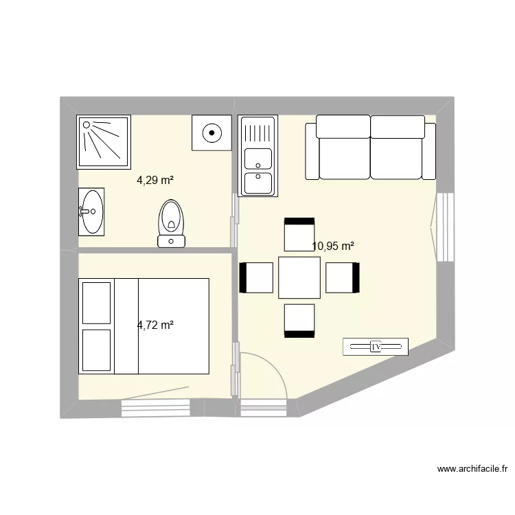 Mankéri. Plan de 3 et 20 m² Mankéri. Plan de 3 et 20 m²