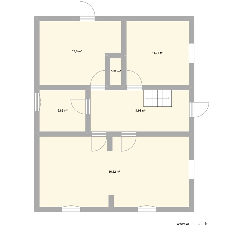 maison plus grande. Plan de 6 pièces et 74 m2
